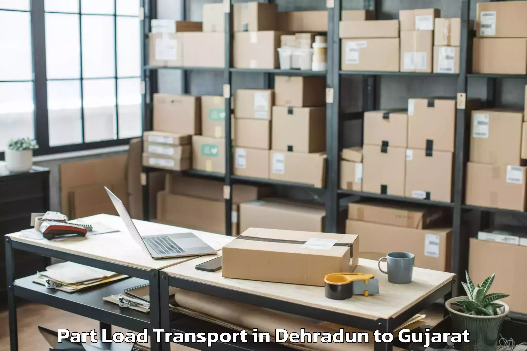 Leading Dehradun to Crystal Mall Rajkot Part Load Transport Provider